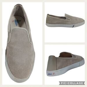 S2428 GUC $128 Johnnie-O Stealth Suede Sneakers size 9M